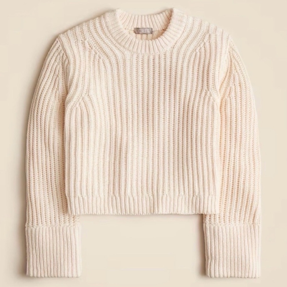 J. Crew fisherman crewneck sweater XS look!